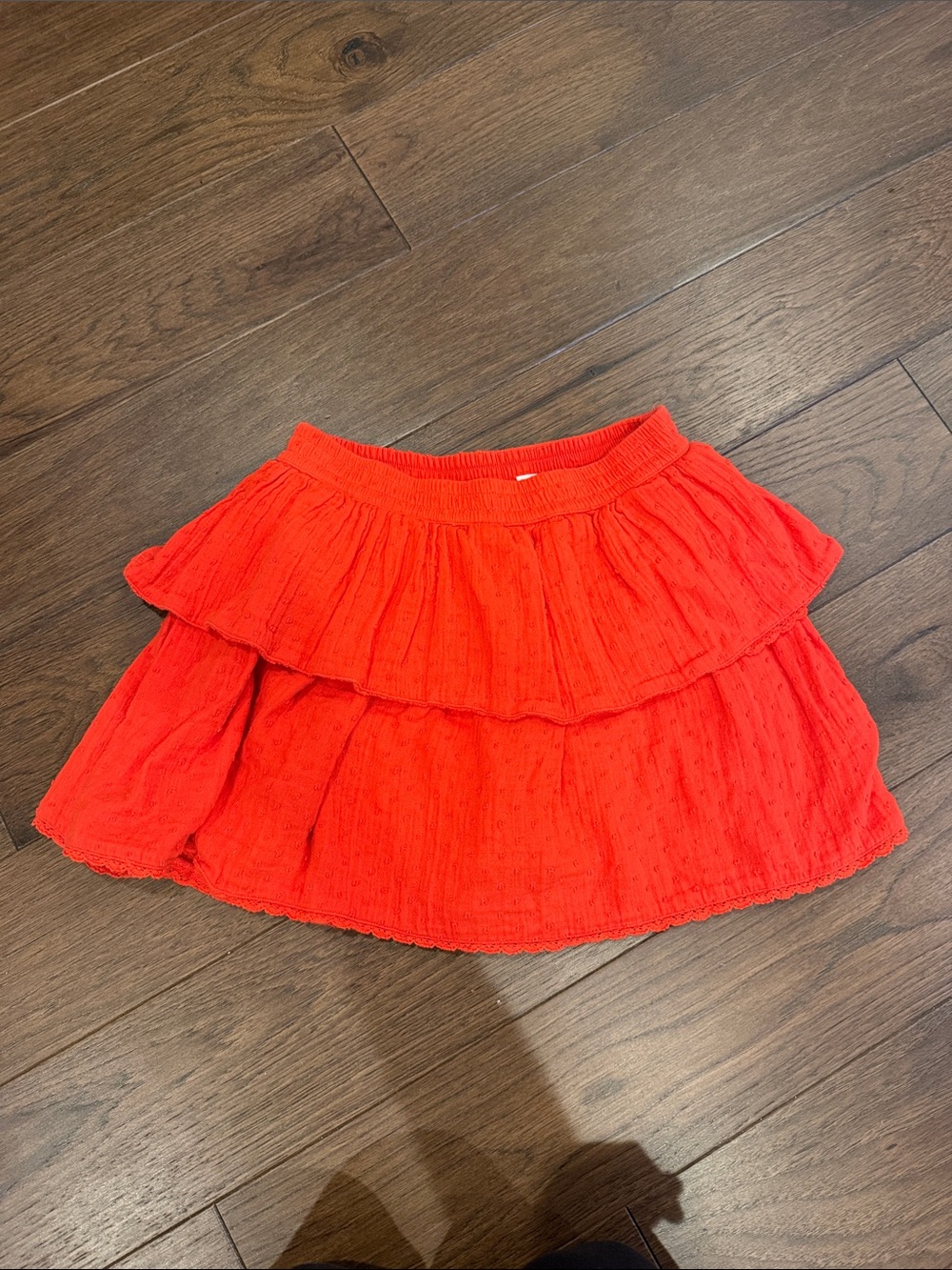 Gap Kids Girls Red Tiered Mini Skirt Size Large - C11-753